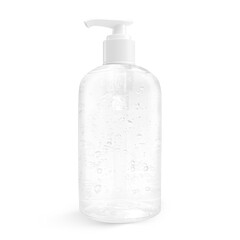 Gel bottle mockup isolated realistic