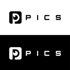 pics camera logo design illustration vector