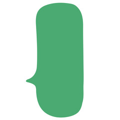 Green speech bubble vector illustration in flat color design