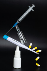 syringe and medicine