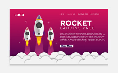 rocket style landing page for your business