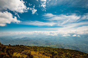 View from mid hike up Muhabura Volcano, Rwanda