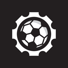 Obraz premium Football logo vector icon