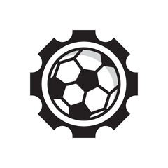 Fototapeta na wymiar Football logo vector icon
