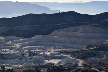 Views of an open cast mine in Spain