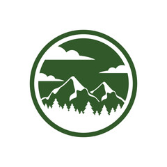 Mountain logo template vector icon 