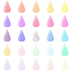 透過するしずく　シンプル　セット