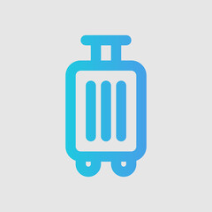 Suitcase icon in gradient style about travel, use for website mobile app presentation