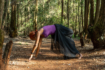 yoga movements in nature