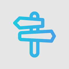 Road sign icon in gradient style about travel, use for website mobile app presentation