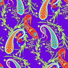 seamless pattern with paisley