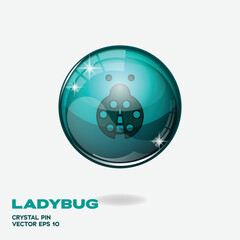 Ladybug 3D Buttons