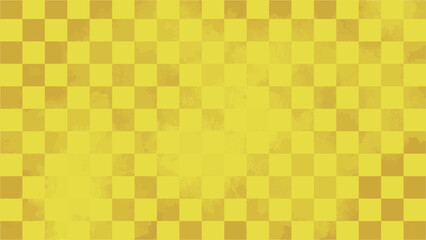 金色の市松模様の背景素材　横長　16:9