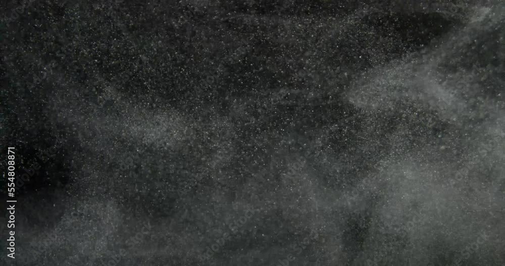 Canvas Prints system of dust particles floating on black screen overlay. filmed with red camera in slow motion. hi