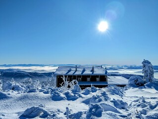 landscape with snow