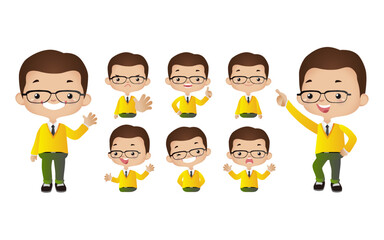 Cute business people set