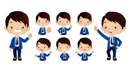 Cute business people set