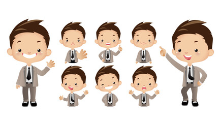 Cute business people set