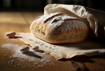 illustration of Ciabatta Italian bread - obrazy, fototapety, plakaty