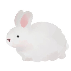 水彩風うさぎ/ベクター