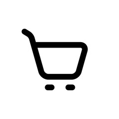 Shopping cart icon vector in line style