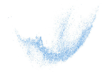 Abstract Splashes Of Water On White Background. Frozen Motion Of Round Drops. Rain, Snow Overlay Texture. Blue Explosion Of Confetti. Design Element. Vector Illustration, EPS 10.