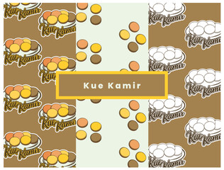 Traditional Indonesian Snack food Vector design Pattern