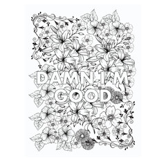 Swear Word Coloring Page For Adult