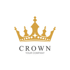 Crown Logo Template vector icon illustration design