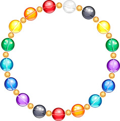Necklace of Multicolored Beads