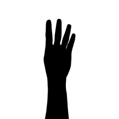 hand isolated on white