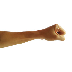 hands clenched gesture isolated. transparen background