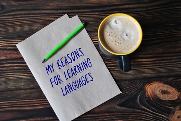 Fototapeta My reasons for learning languages obraz