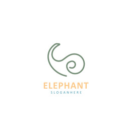 Letter E and Elephant Logo Design.