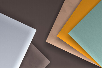 Colorful layered  3D paper material background design for your artful works, projects, and commercial products