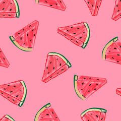 seamless pattern with watermelon