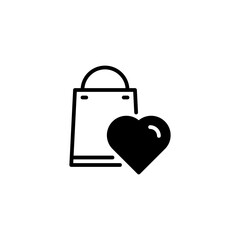 Obraz premium love shopping icon