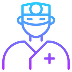 Fototapeta premium surgeon gradient line icon