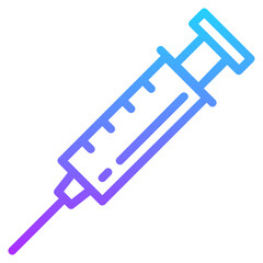 syringe gradient line icon