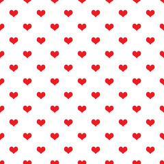 Fototapeta na wymiar pattern with red hearts