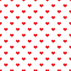 pattern with red hearts