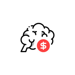 brain money icon