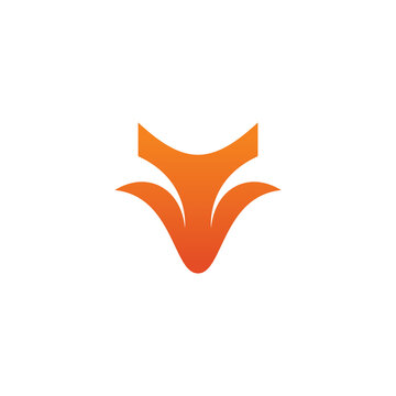 Simple Head Fox Logo Design. Fox Vector Symbol for your business