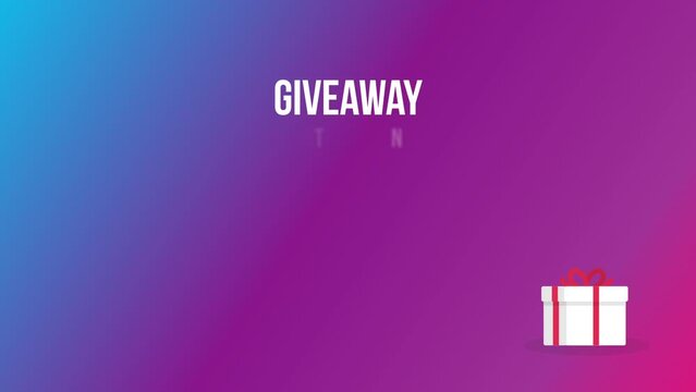 Giveaway banner for social media contests and special offer. Motion graphics.