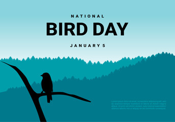 National bird day background celebrated on January 5.