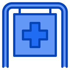 Obraz premium hospital blue icon