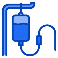 saline bag blue icon