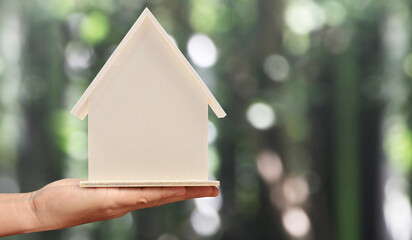 House Residential Structure in  hand ,business home idea