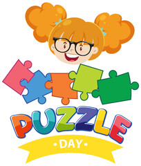 National puzzle day banner