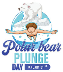 Polar Bear Plunge Day Banner Design